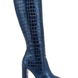 Lucille Boot in Blue Croc